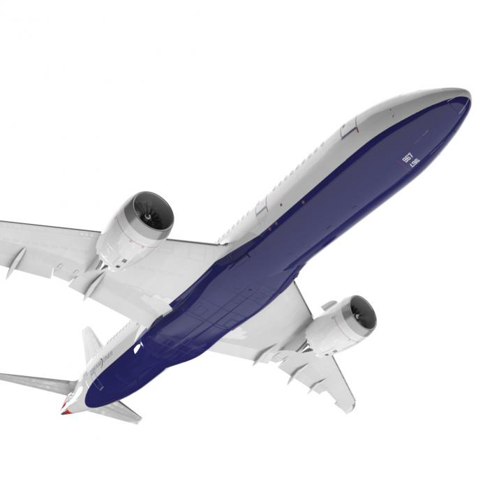 3D Commercial Jet Airliner Boeing 787-8 Rigged model