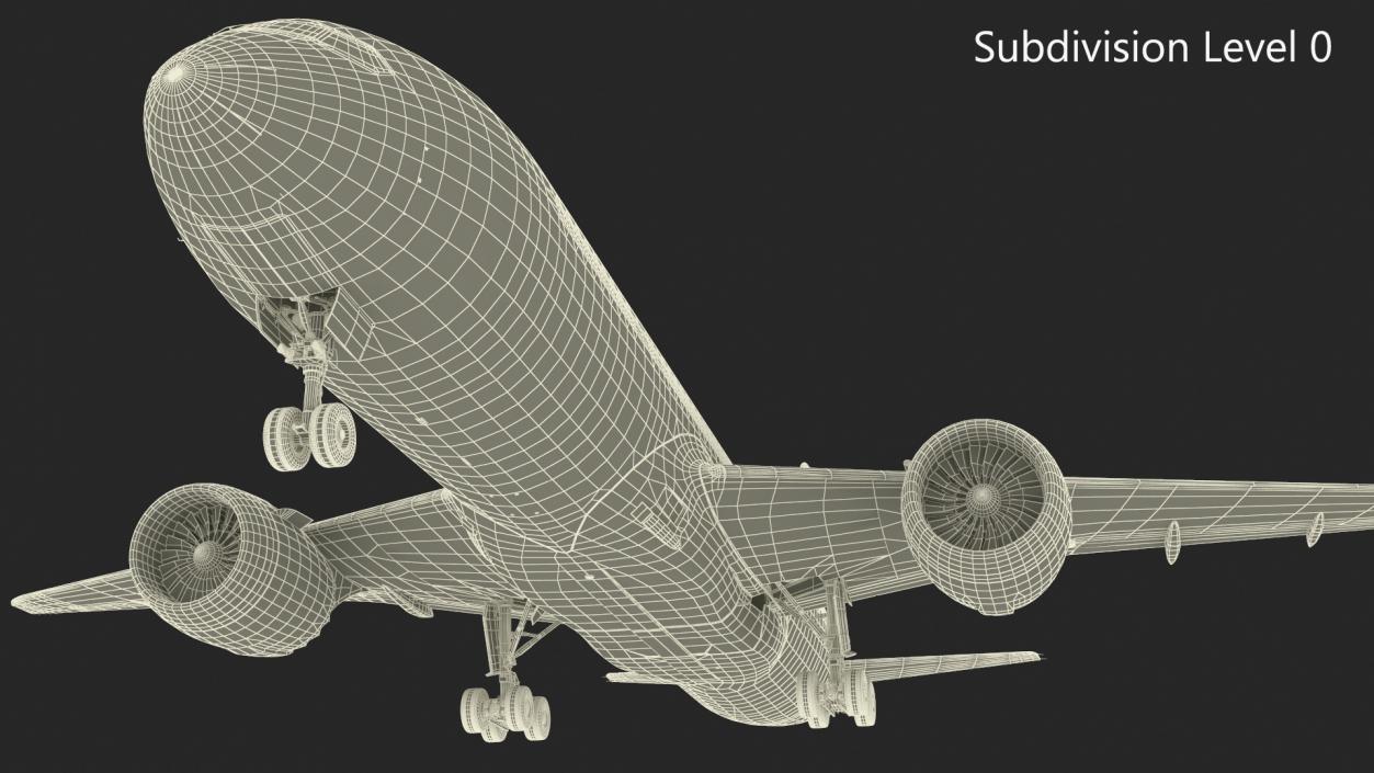 3D Commercial Jet Airliner Boeing 787-8 Rigged model