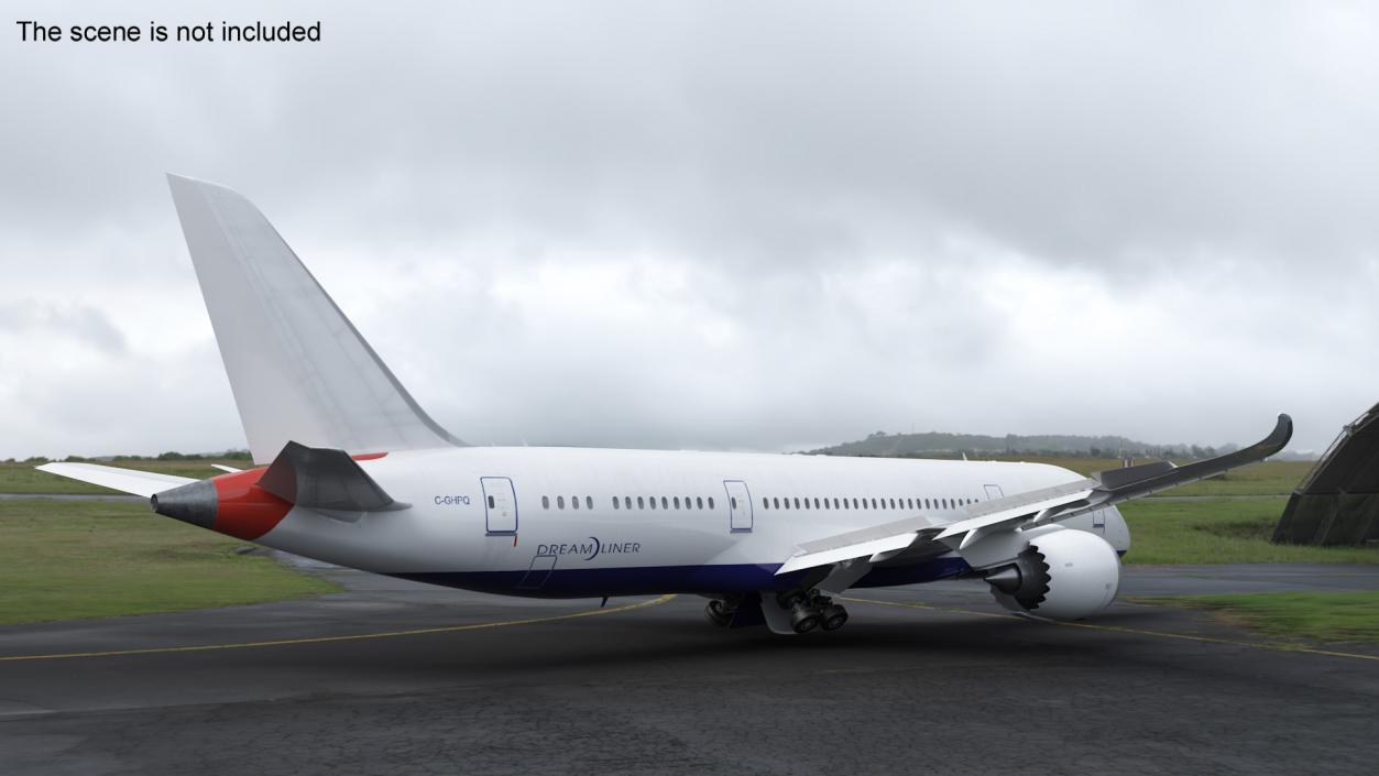 3D Commercial Jet Airliner Boeing 787-8 Rigged model