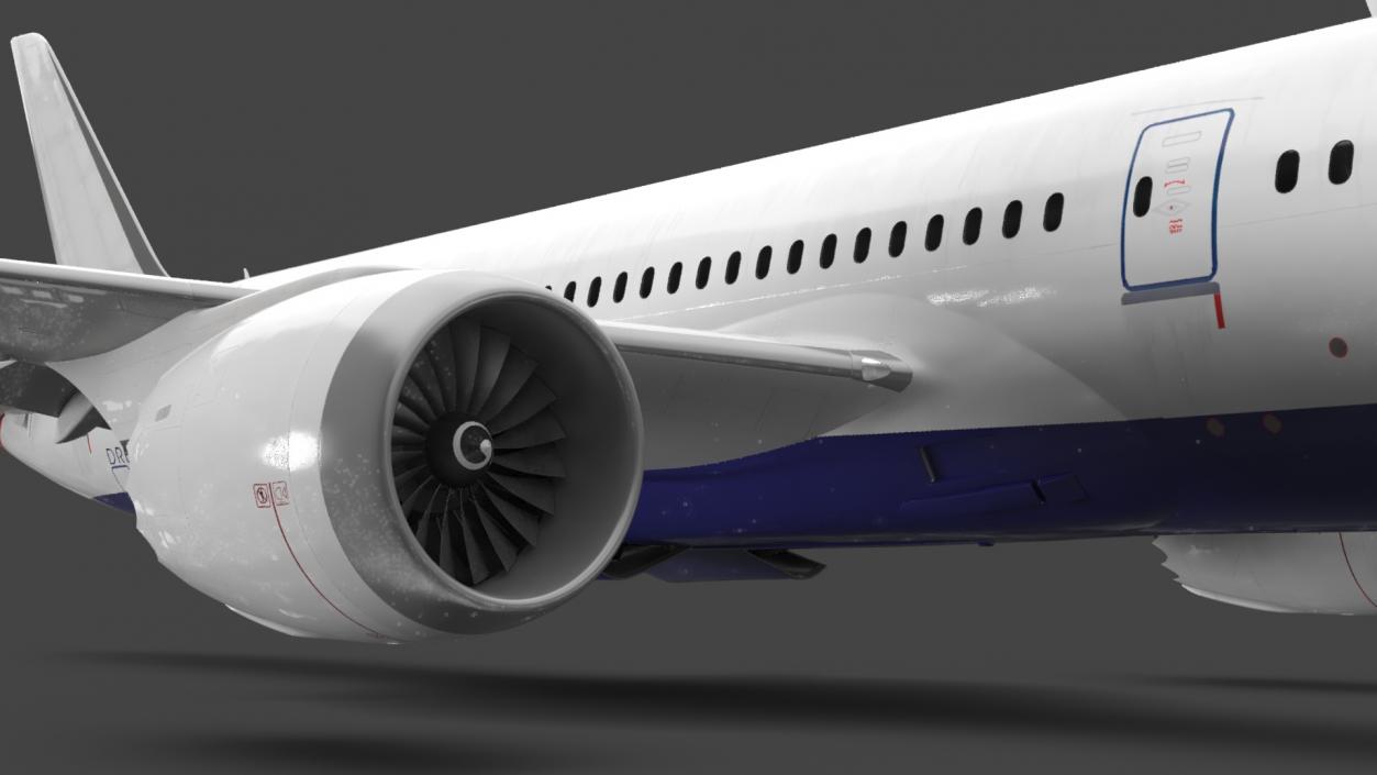 3D Commercial Jet Airliner Boeing 787-8 Rigged model