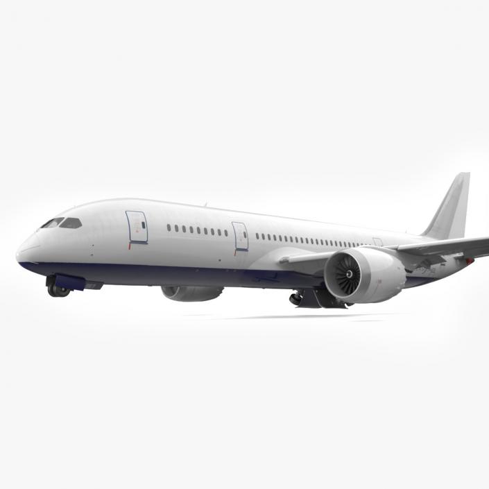 3D Commercial Jet Airliner Boeing 787-8 Rigged model