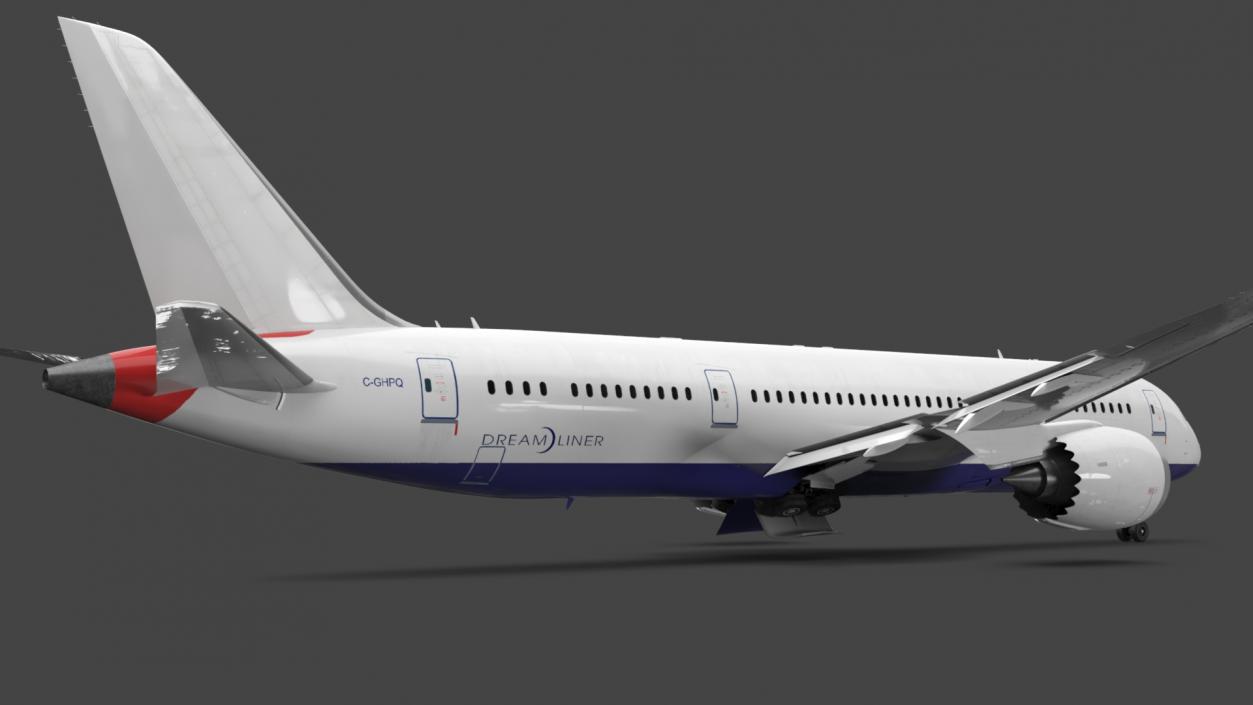 3D Commercial Jet Airliner Boeing 787-8 Rigged model