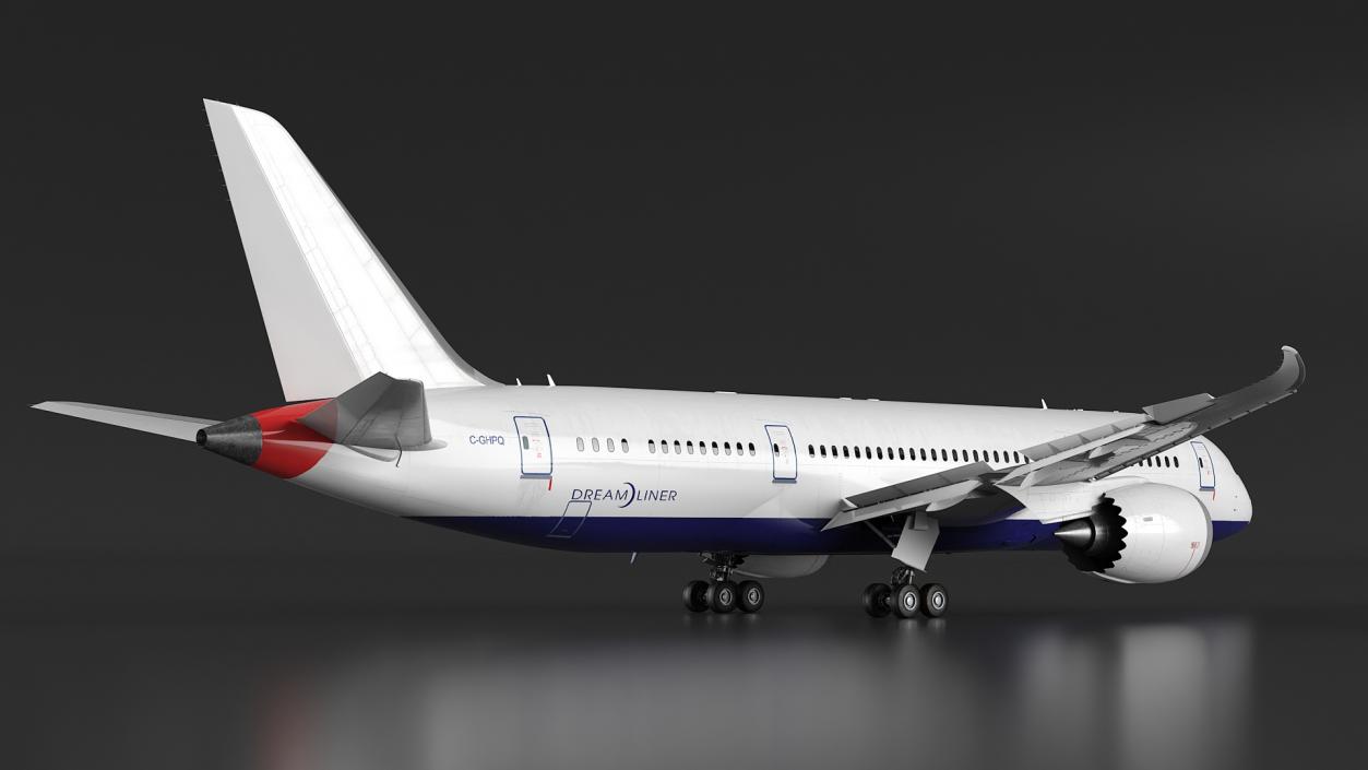 3D Commercial Jet Airliner Boeing 787-8 Rigged model