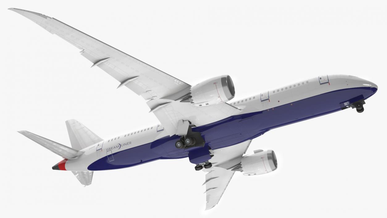 3D Commercial Jet Airliner Boeing 787-8 Rigged model