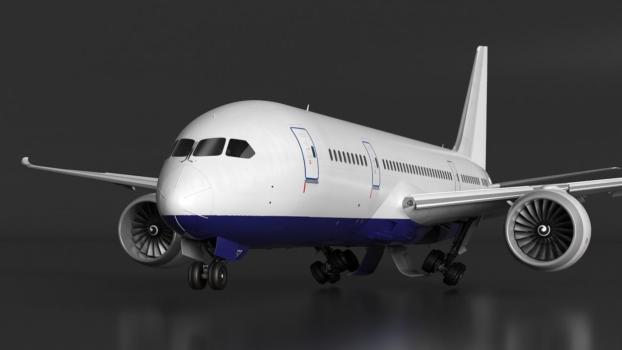 3D Commercial Jet Airliner Boeing 787-8 Rigged model