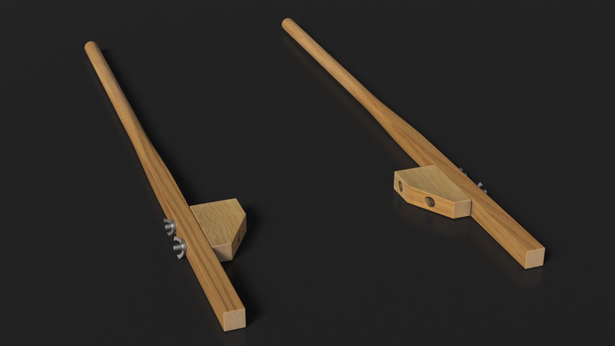 3D Foot Wooden Stilts model