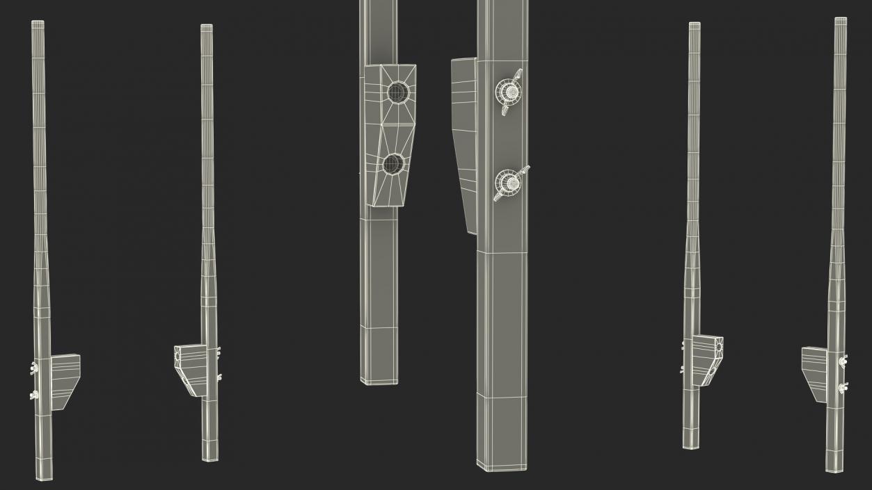 3D Foot Wooden Stilts model