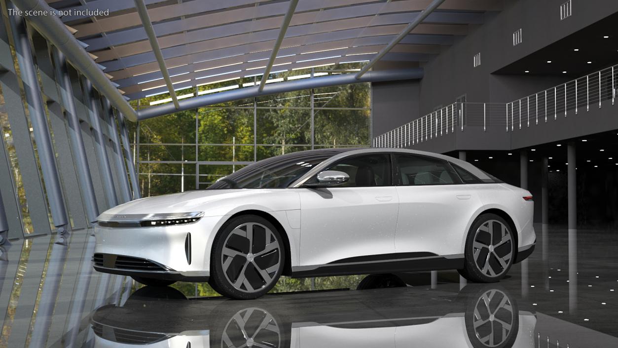 3D Electric Luxury Sedan Lucid Air