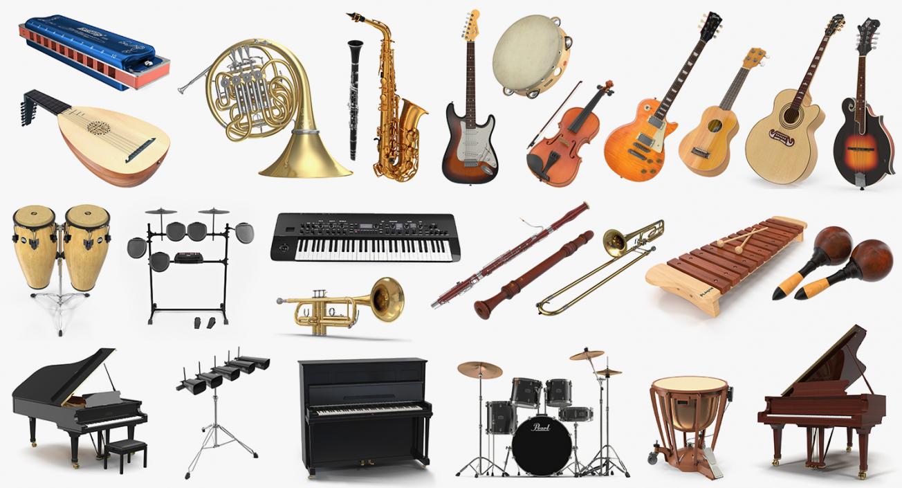 Musical Instruments Collection 5 3D