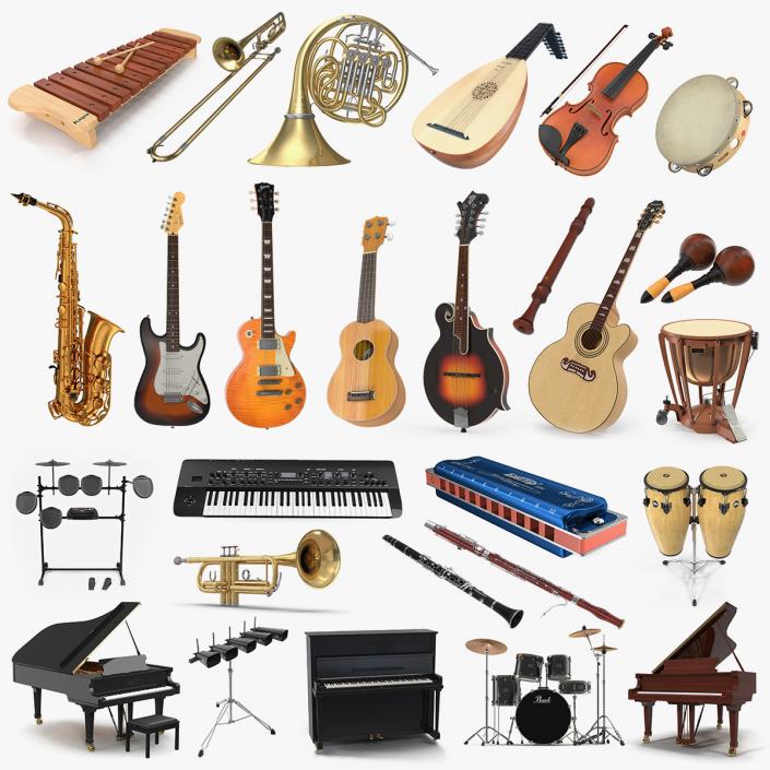 Musical Instruments Collection 5 3D