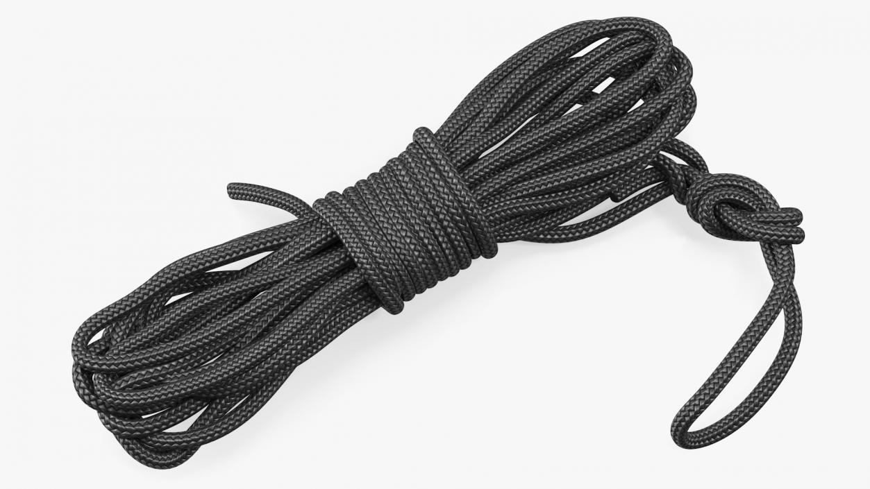 Dynamic Climbing Rope Black 3D