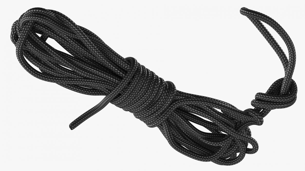 Dynamic Climbing Rope Black 3D