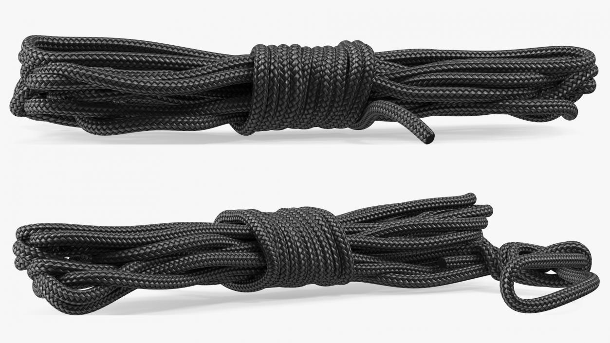 Dynamic Climbing Rope Black 3D