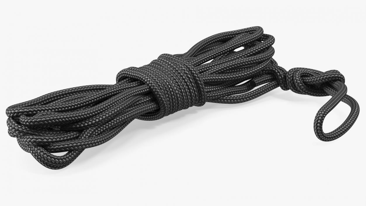 Dynamic Climbing Rope Black 3D