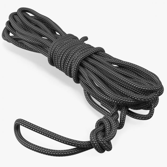 Dynamic Climbing Rope Black 3D