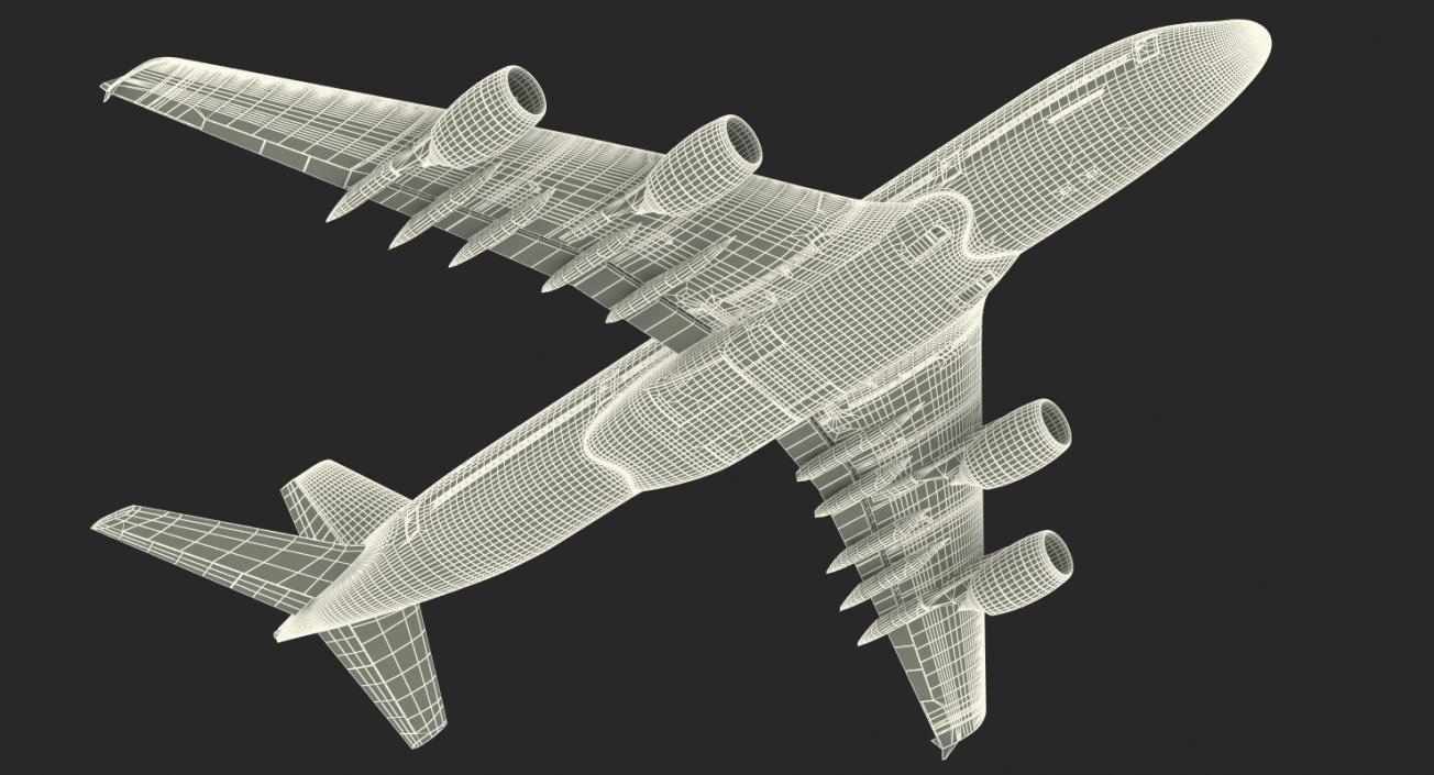 3D Airbus A380-1000 Generic Rigged