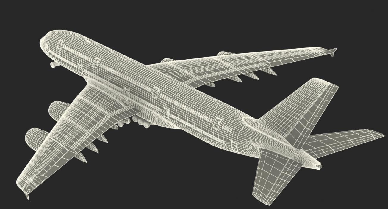 3D Airbus A380-1000 Generic Rigged