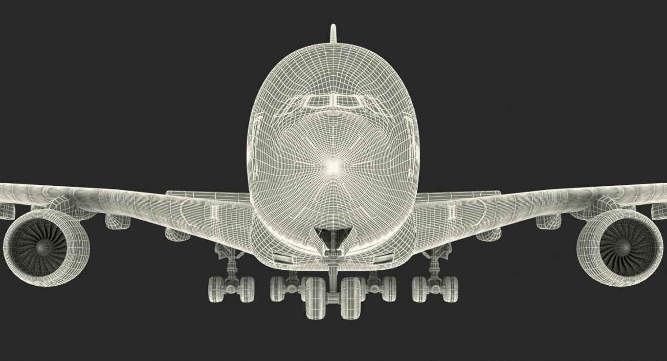 3D Airbus A380-1000 Generic Rigged