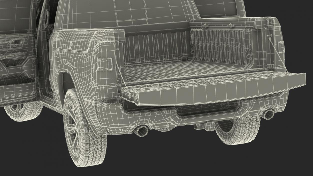 Pickup Truck Dodge RAM 1500 2020 Rigged 3D model