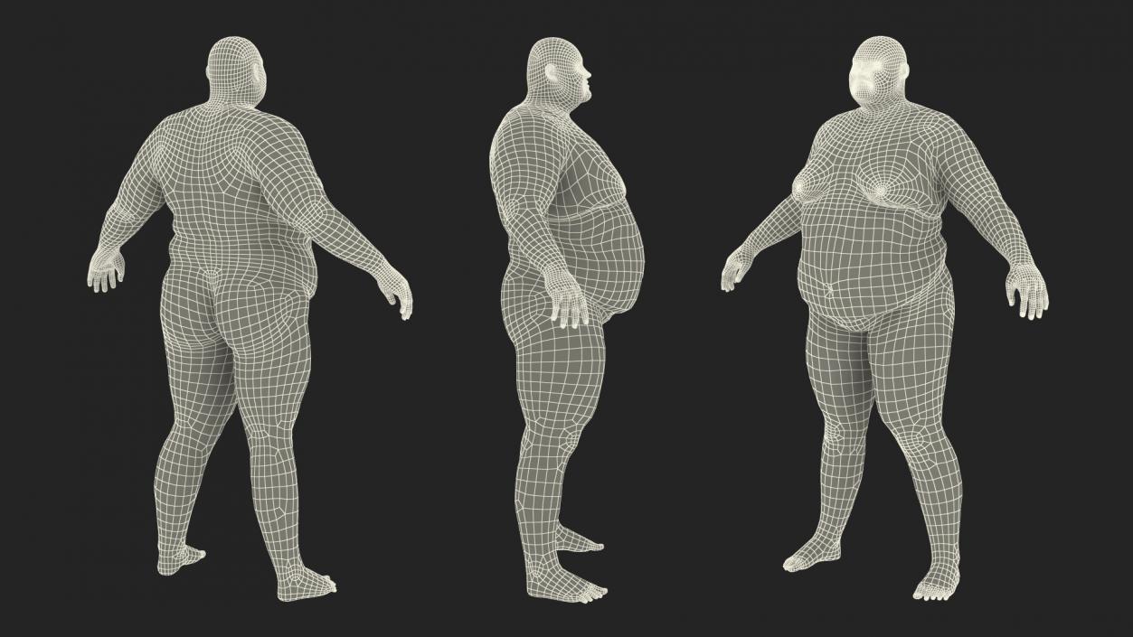 Naked Fat Man Fur 3D