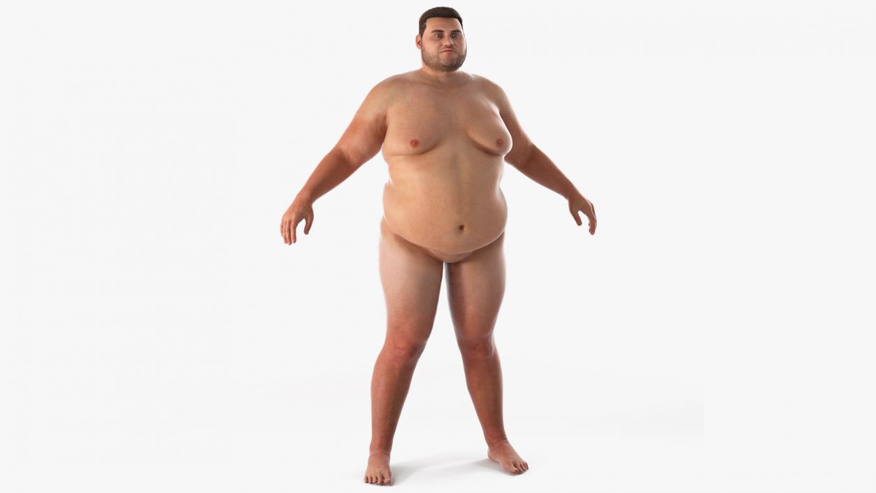 Naked Fat Man Fur 3D