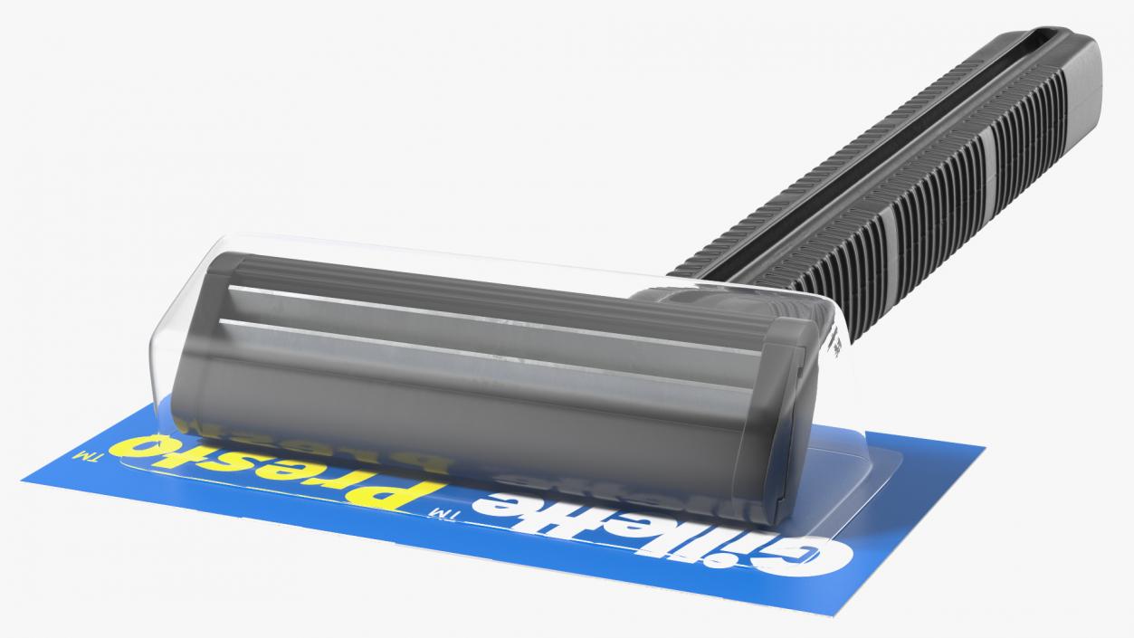 3D Gillette Disposable Razor Package model