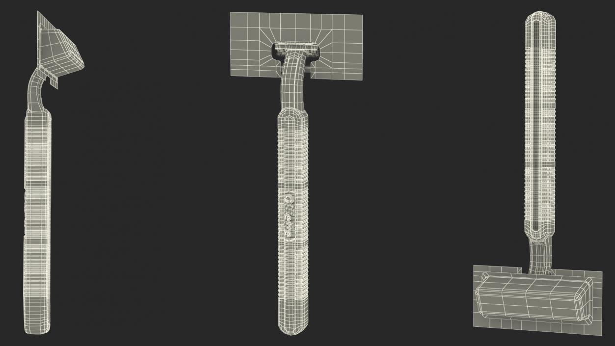 3D Gillette Disposable Razor Package model