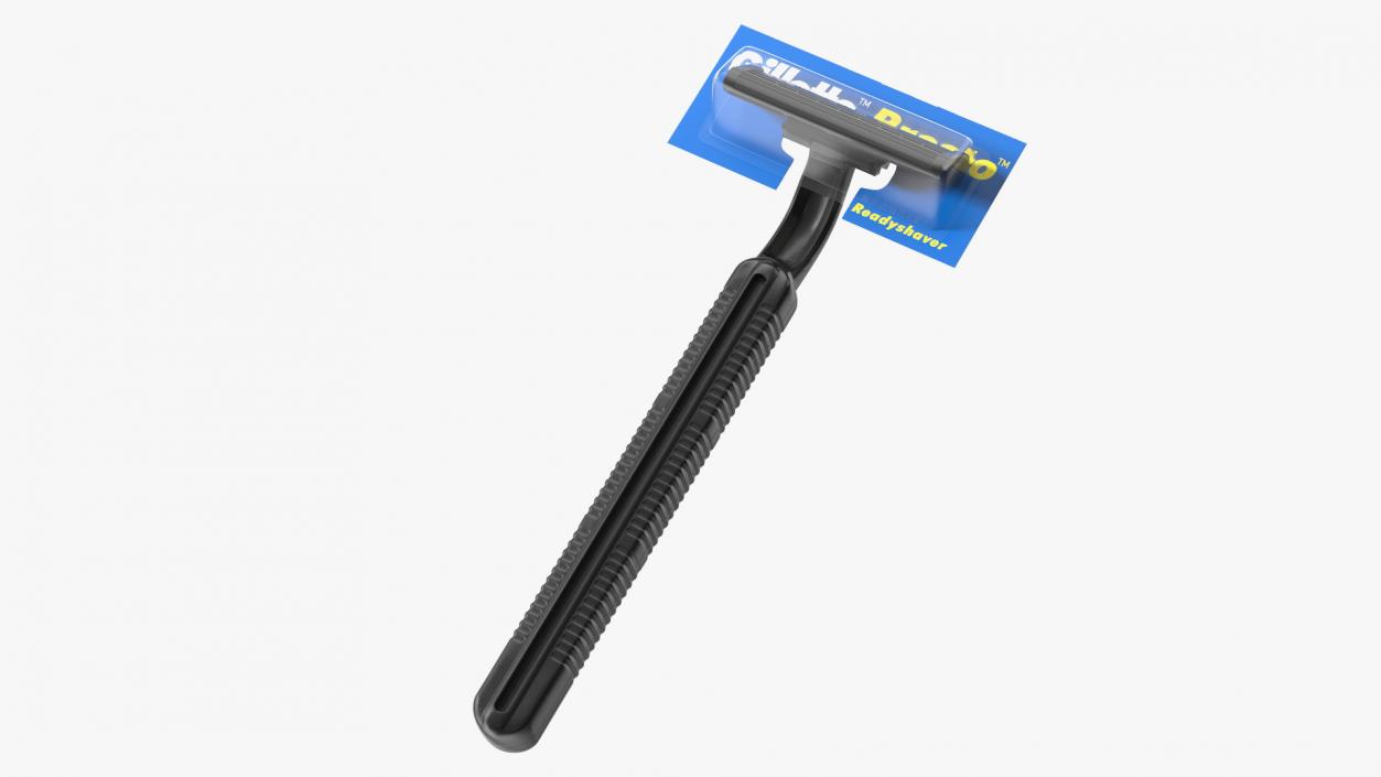 3D Gillette Disposable Razor Package model