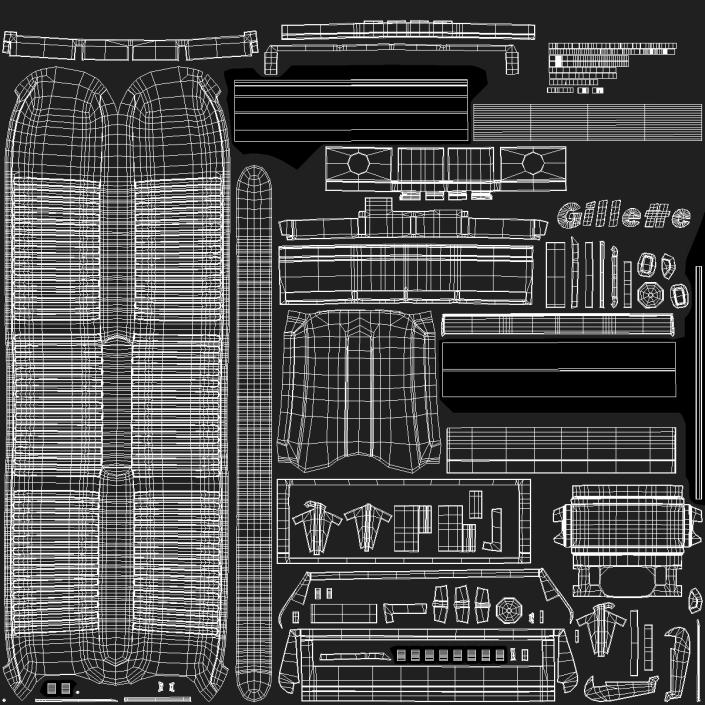 3D Gillette Disposable Razor Package model