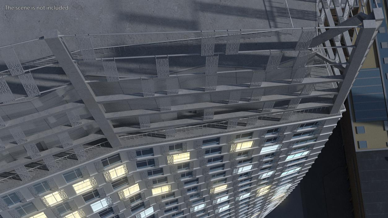 Twisted Skyscraper Night Glow 3D model