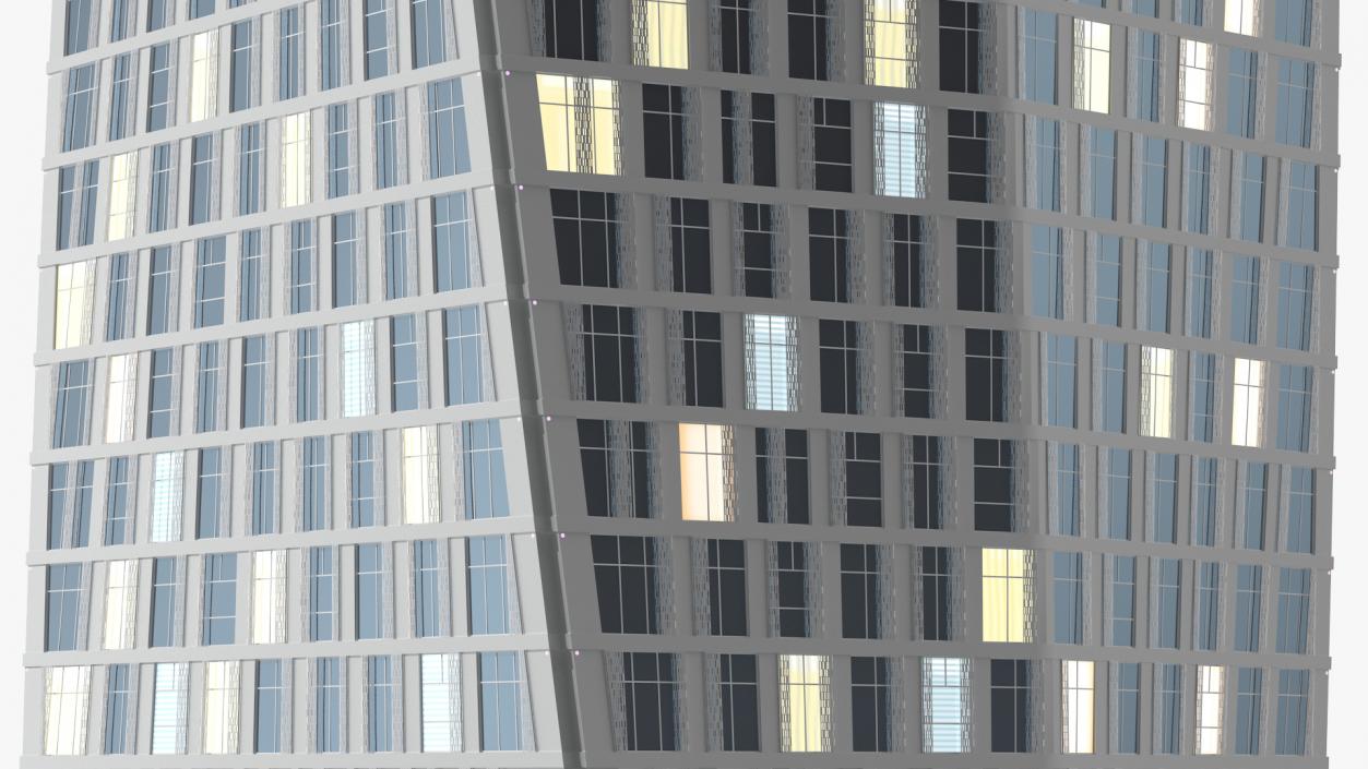 Twisted Skyscraper Night Glow 3D model