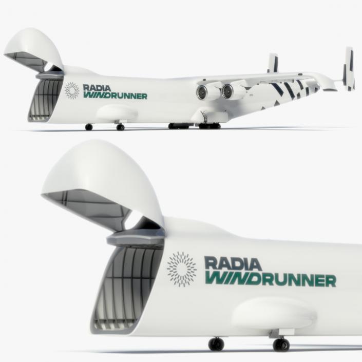 3D model Radia Windrunner Cargo Airplane Rigged 2