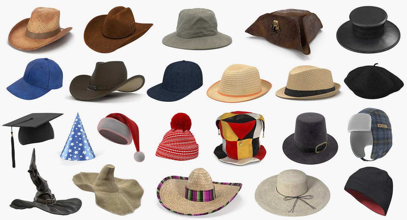 Hats Collection 6 3D