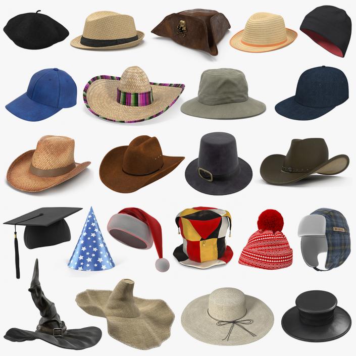 Hats Collection 6 3D