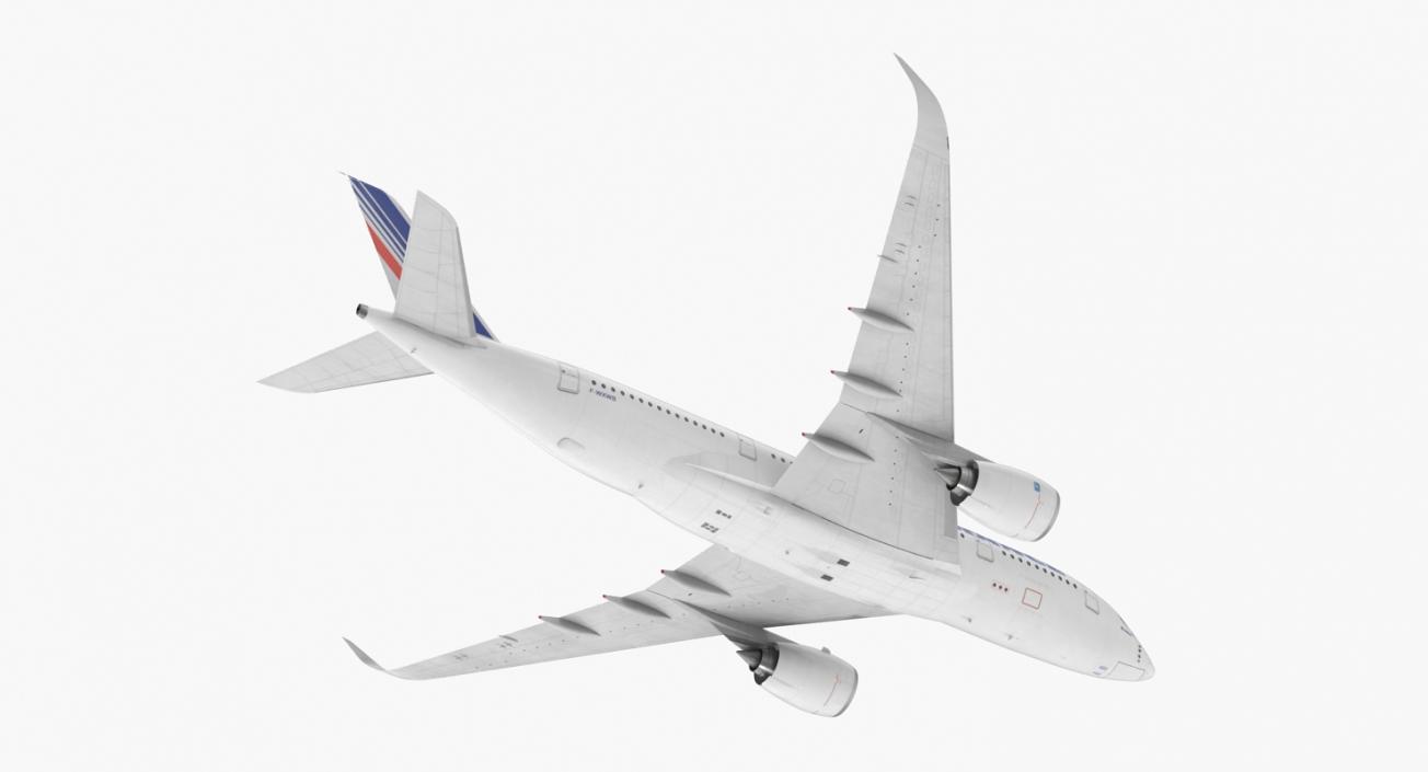 3D Airbus A350-800 Air France Rigged model