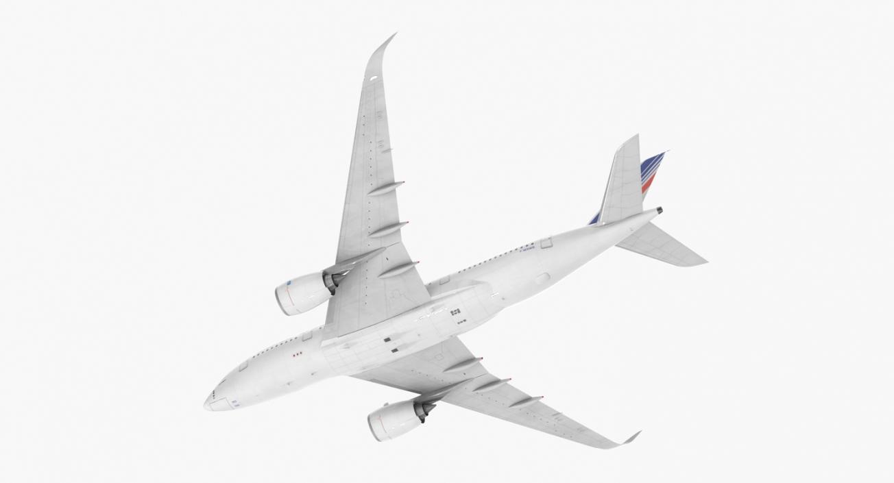 3D Airbus A350-800 Air France Rigged model