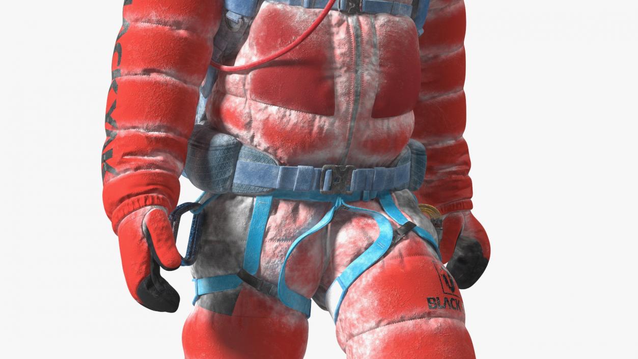 3D model Everest Climber in a Snow-Covered Suit Rigged