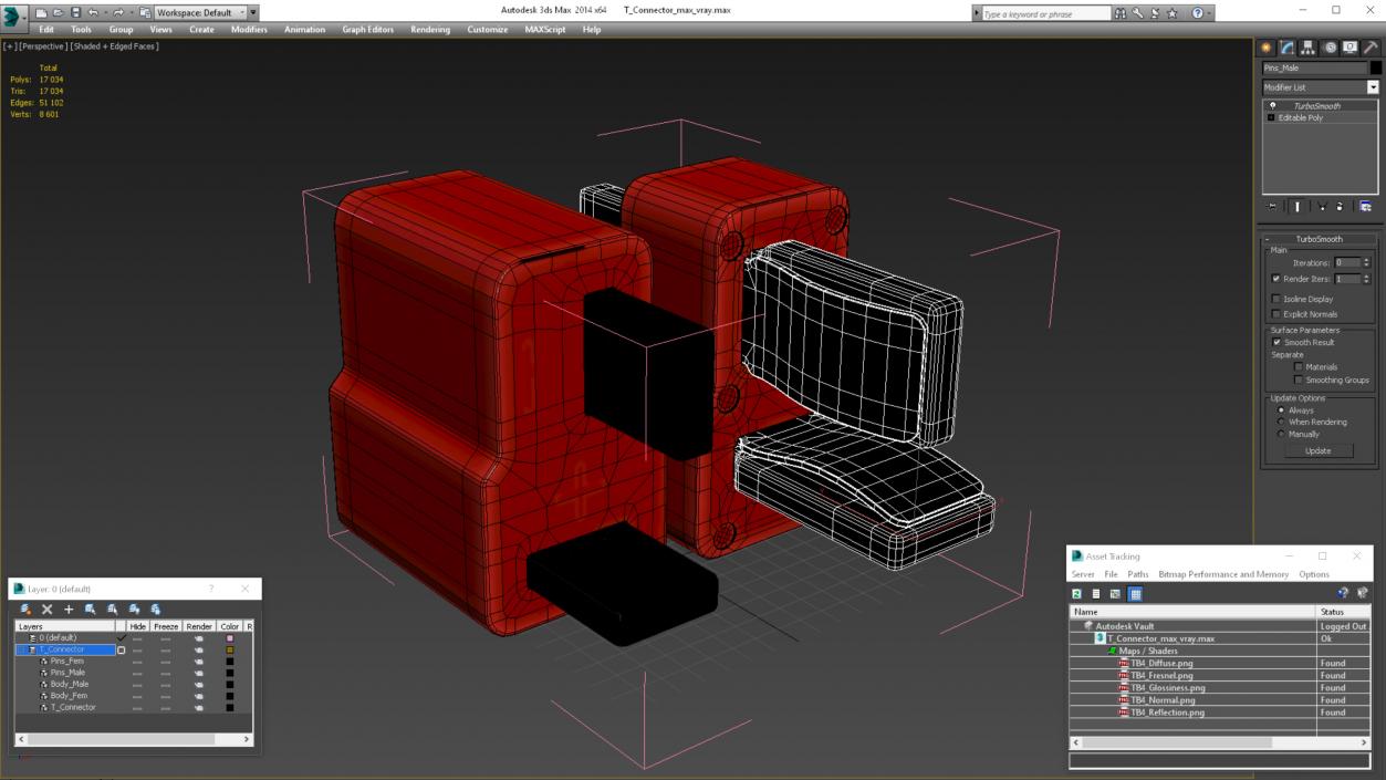 3D T Connector