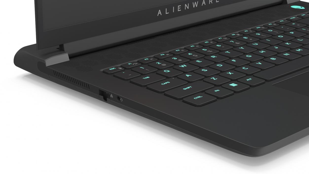 3D model Gaming Laptop Alienware M15 R7 Turned On