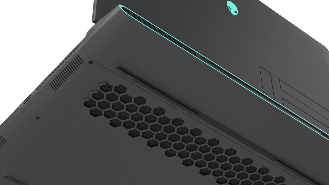 3D model Gaming Laptop Alienware M15 R7 Turned On