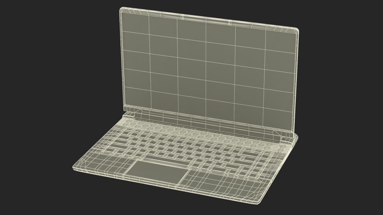 3D model Gaming Laptop Alienware M15 R7 Turned On