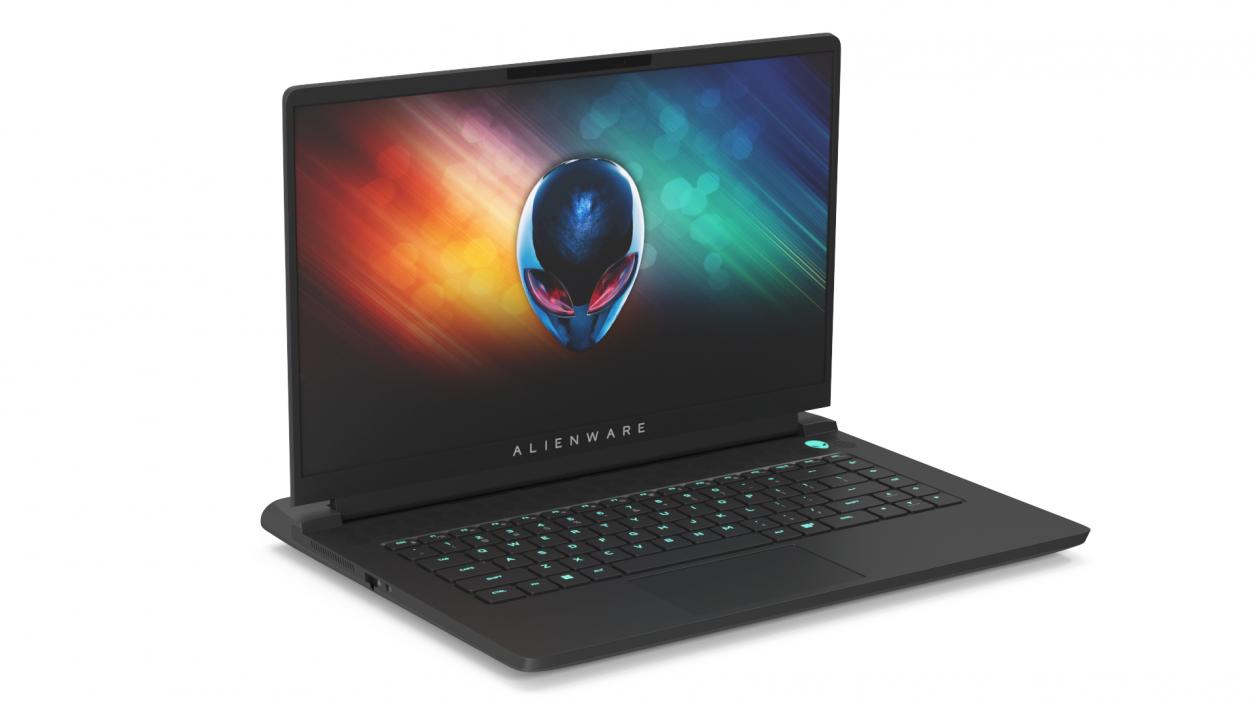 3D model Gaming Laptop Alienware M15 R7 Turned On