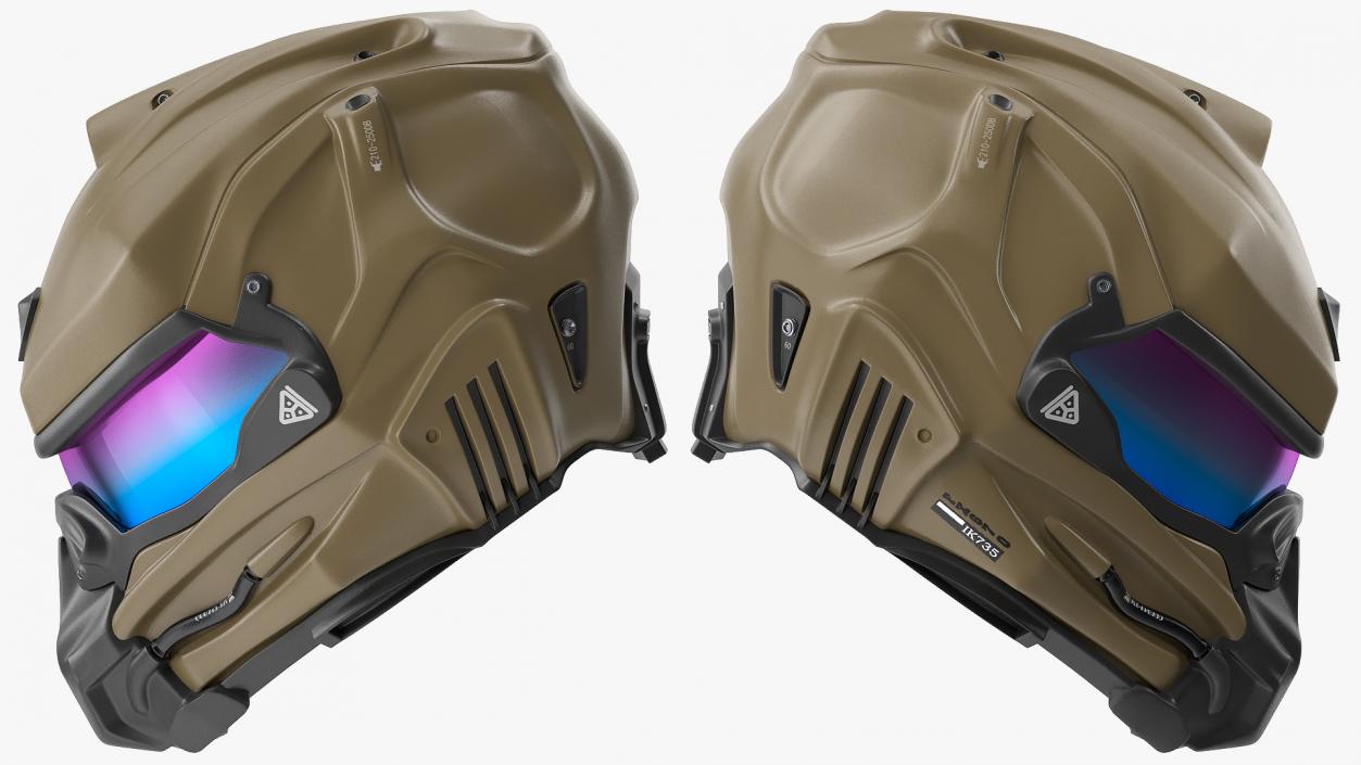 Sci Fi Futuristic Full Helmet 3D model