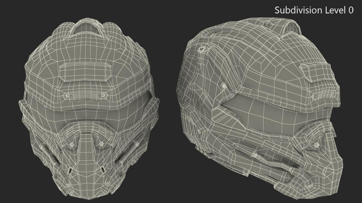 Sci Fi Futuristic Full Helmet 3D model