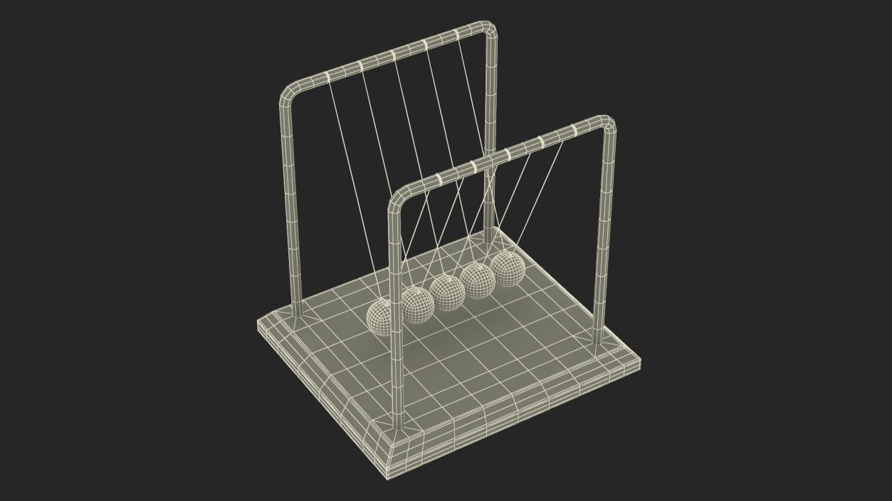 3D Newtons Cradle Executive Desk Toy model