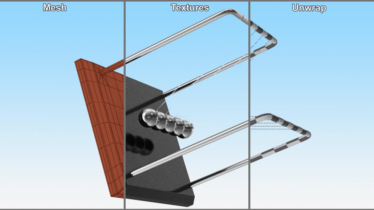 3D Newtons Cradle Executive Desk Toy model