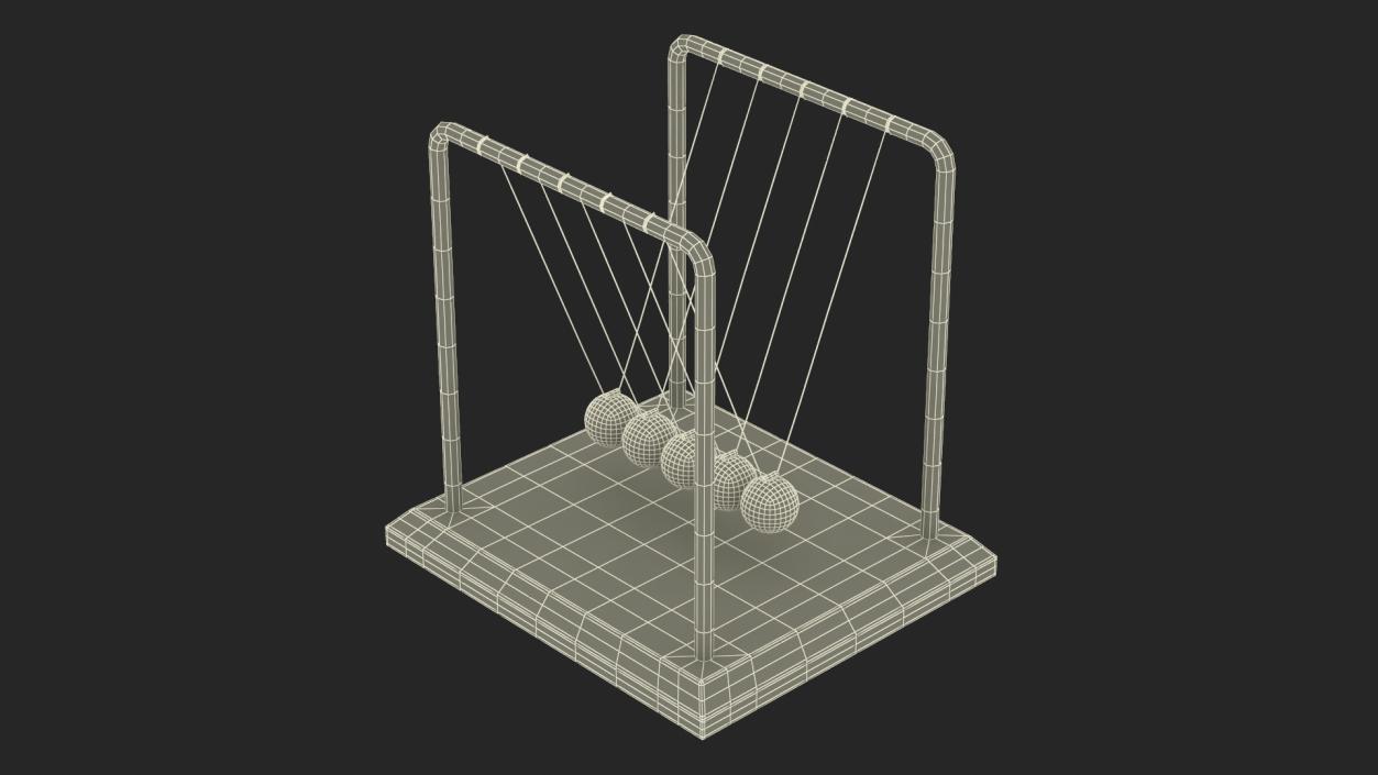 3D Newtons Cradle Executive Desk Toy model