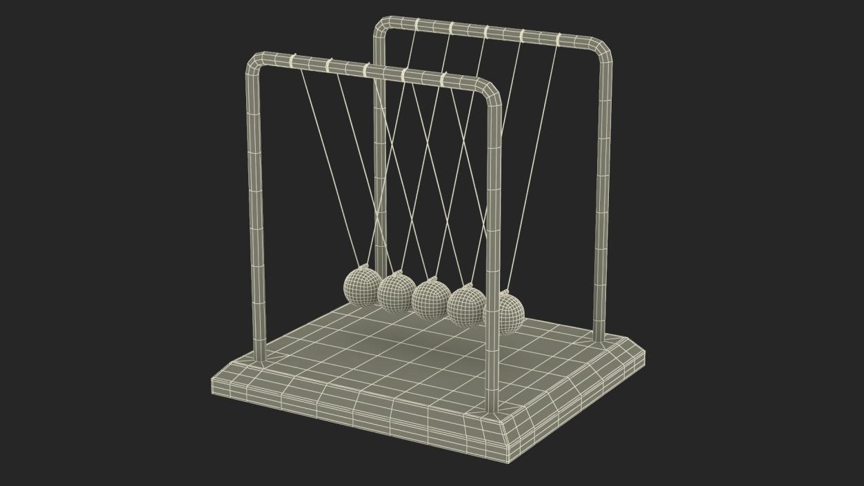 3D Newtons Cradle Executive Desk Toy model