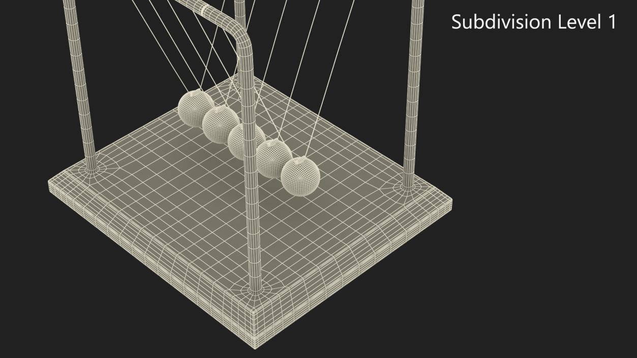 3D Newtons Cradle Executive Desk Toy model