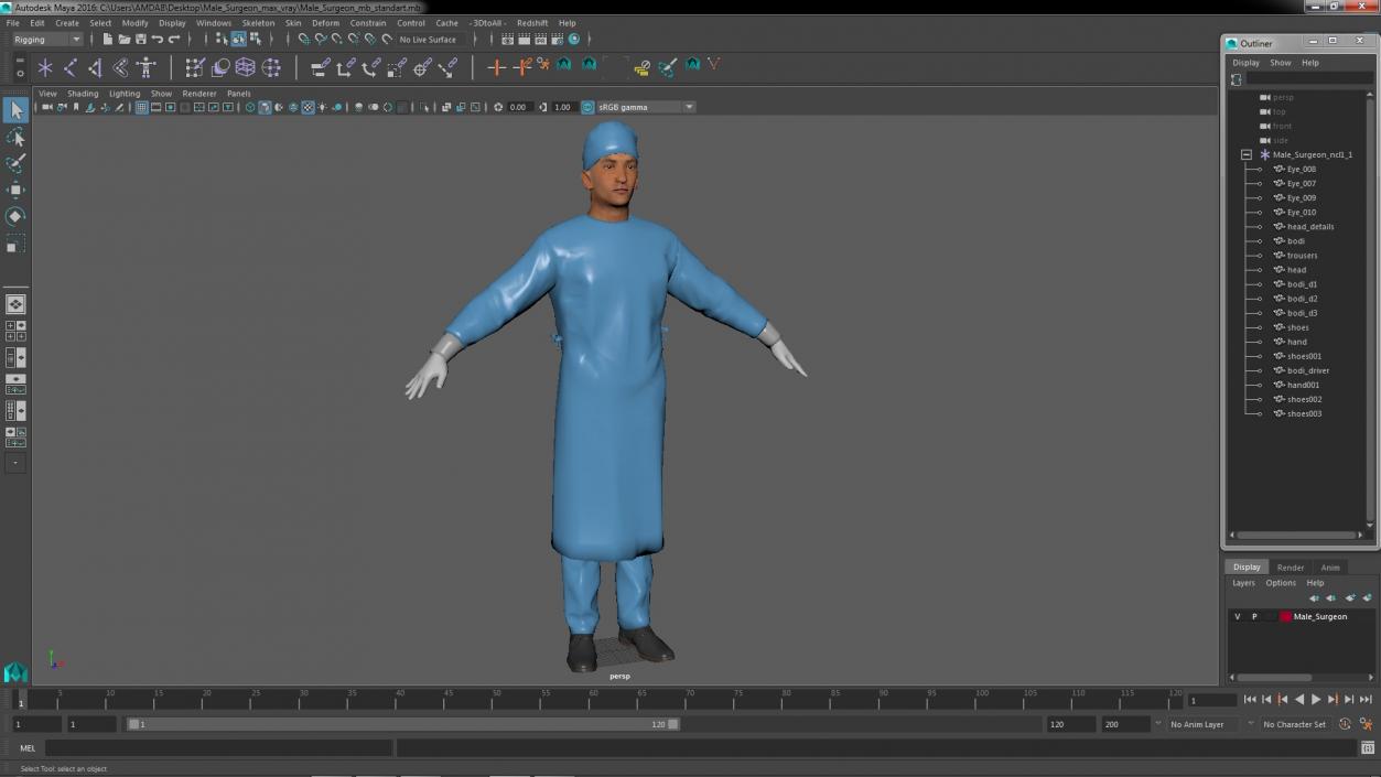 Male Surgeon 2 3D model